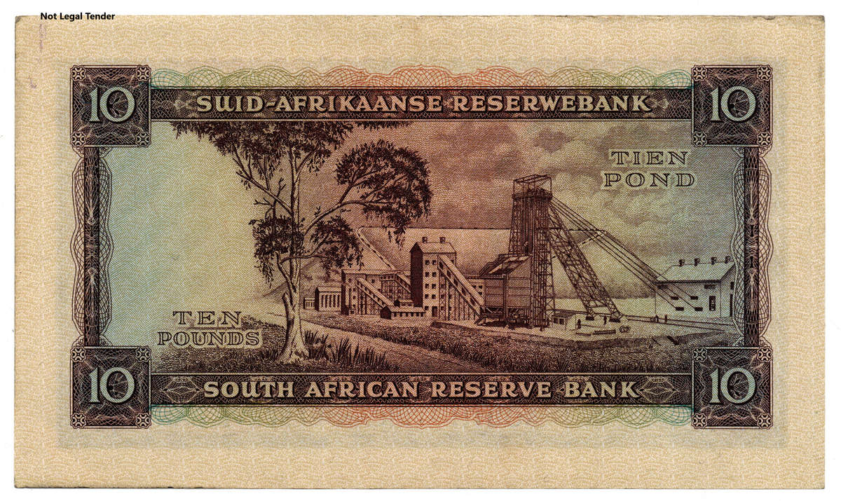 1952 South Africa MH De Kock Type 2 Third Issue 10 Pound