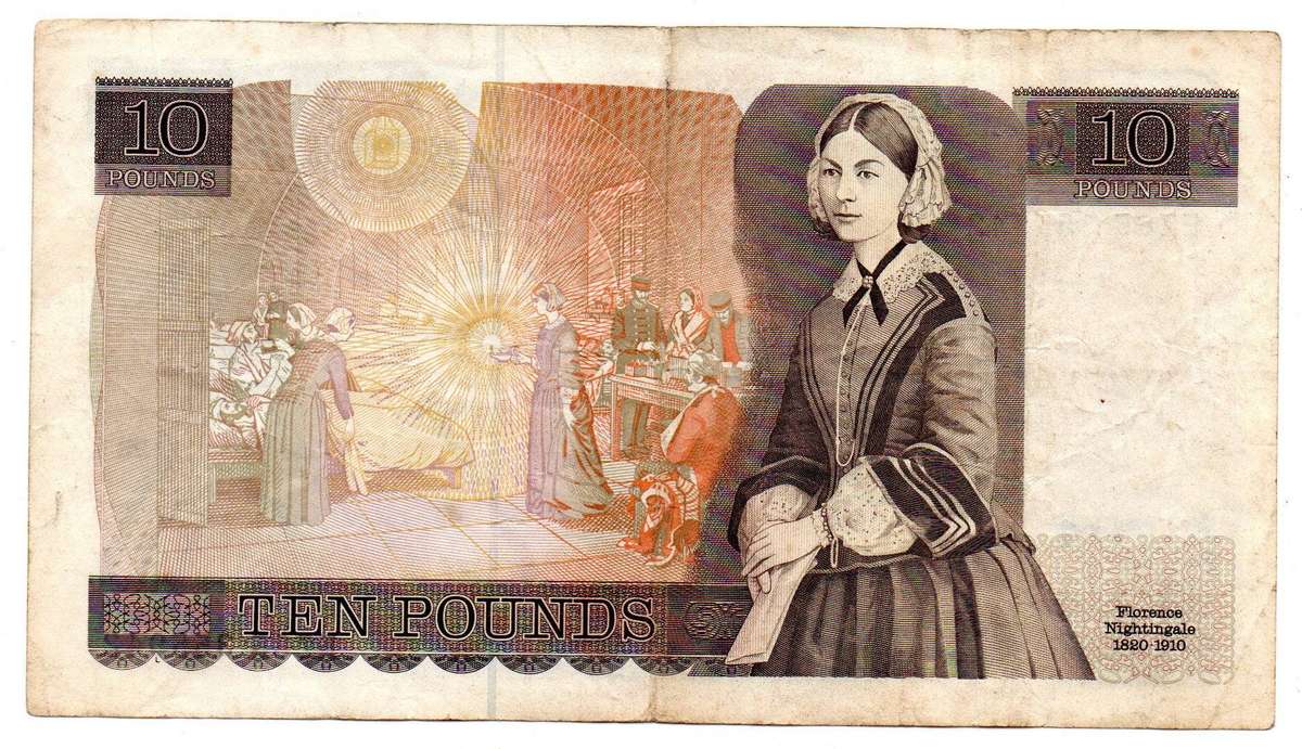 1988-91 Great Britain Bank of England 10 Pound G. M. Gill Pick#379e vertical fold