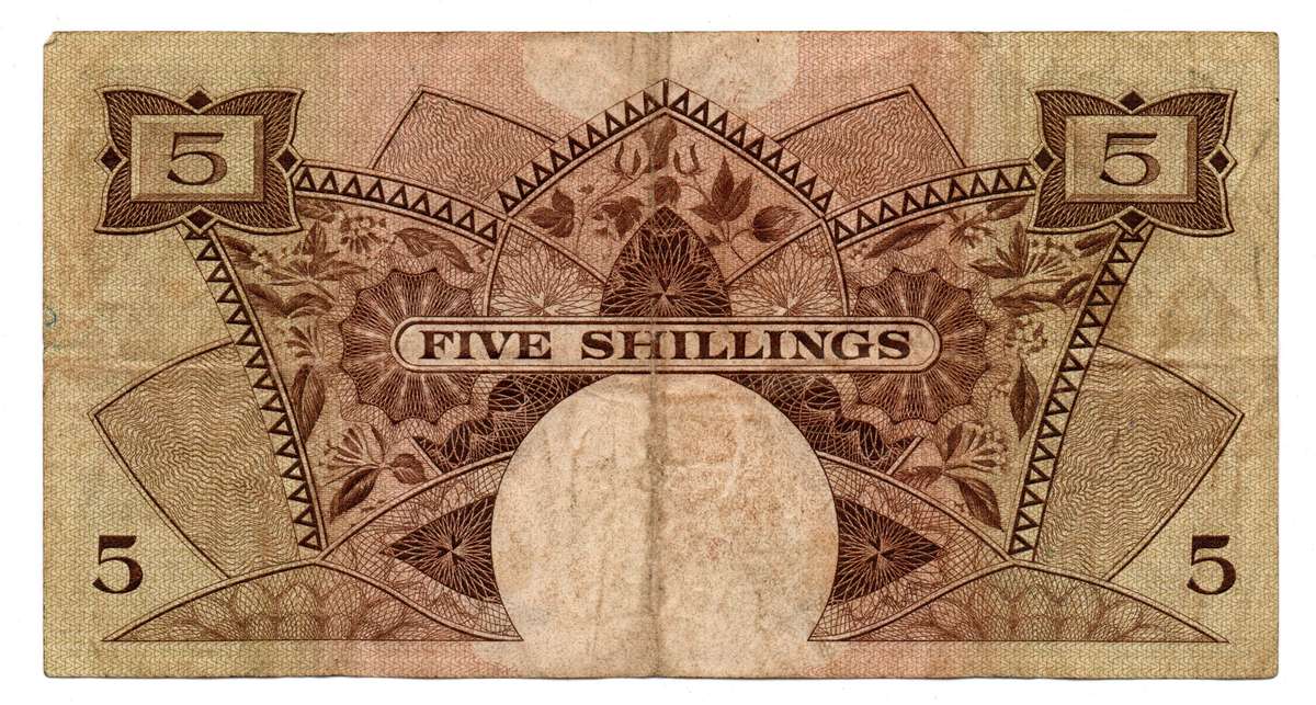 1961-63 East Africa Currency Board East Africa 5 Shillings picl#41