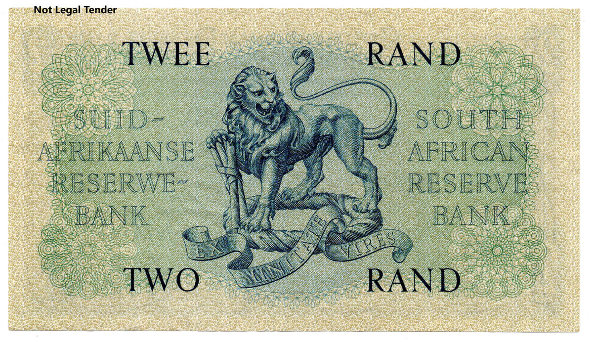 1962 South Africa G Rissik Type 4 First Issue R2, Graffiti and creasing