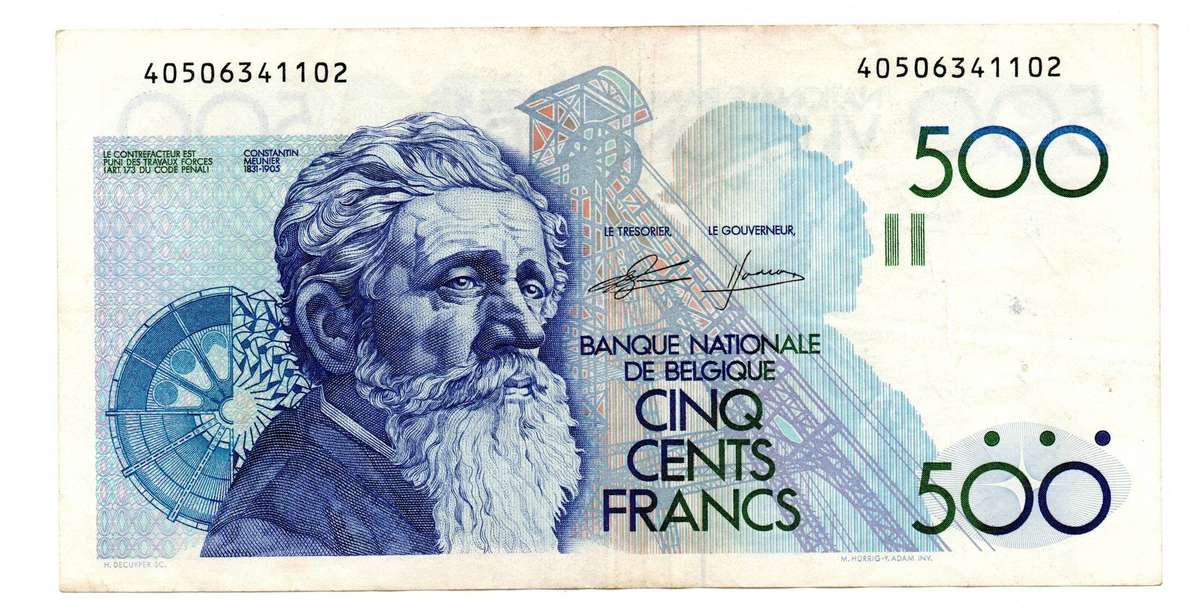 1982-98 Belgium 500 Francs Pick#143a