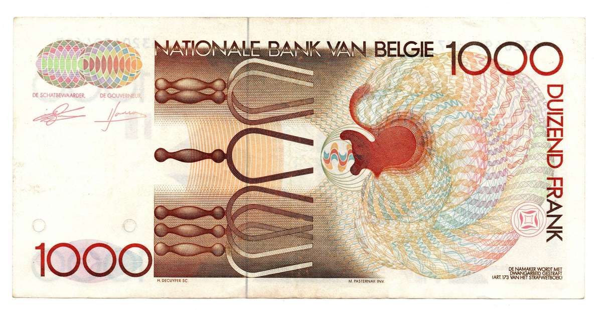 1980-96 Belgium 1000 Francs Pick#144a
