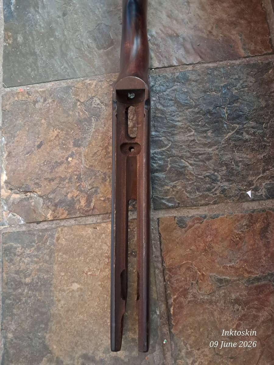 Air rifle replacement butstock dark hard wood