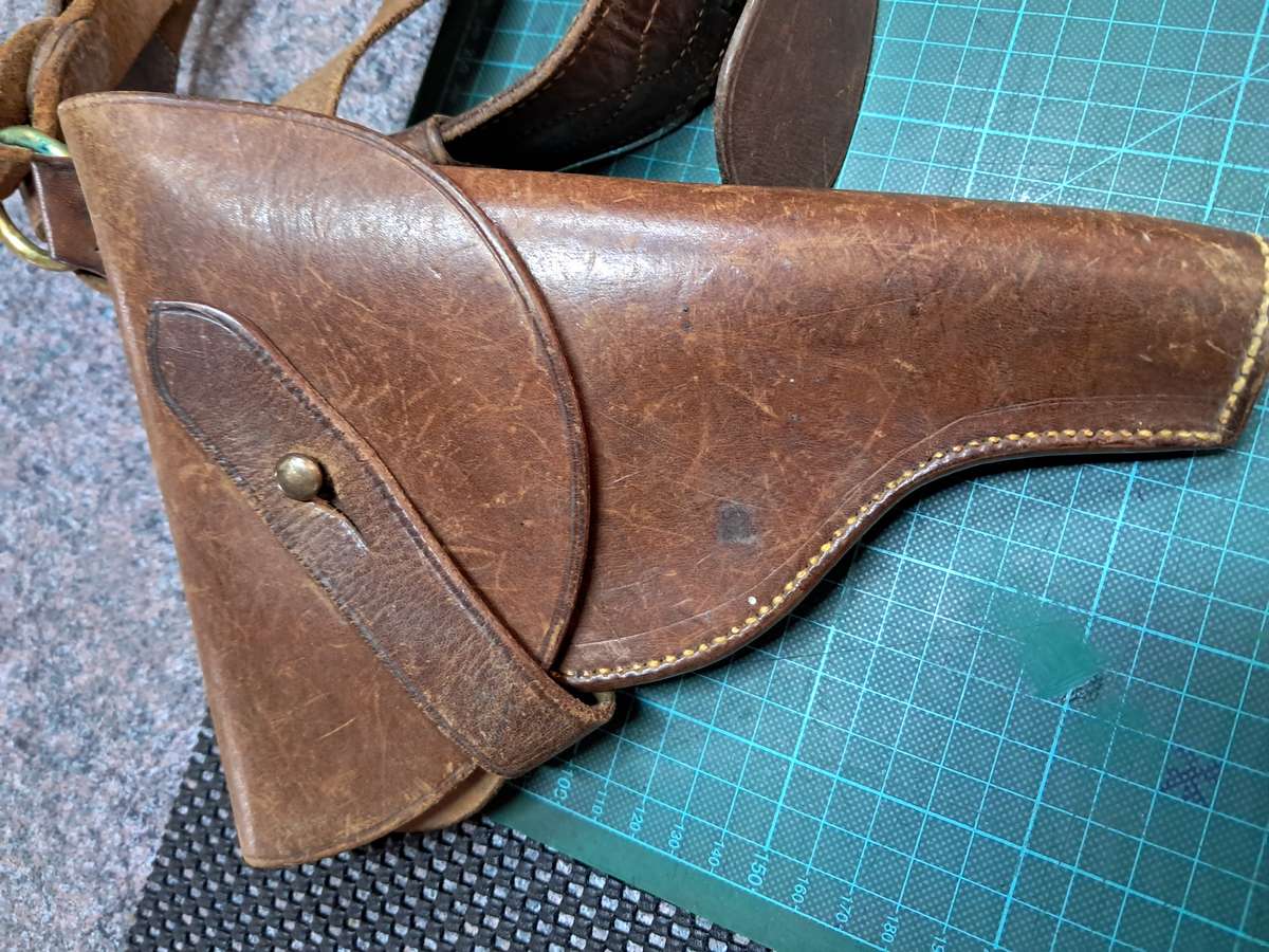 WW1 Sam Brownes UDF belt, strap and holster