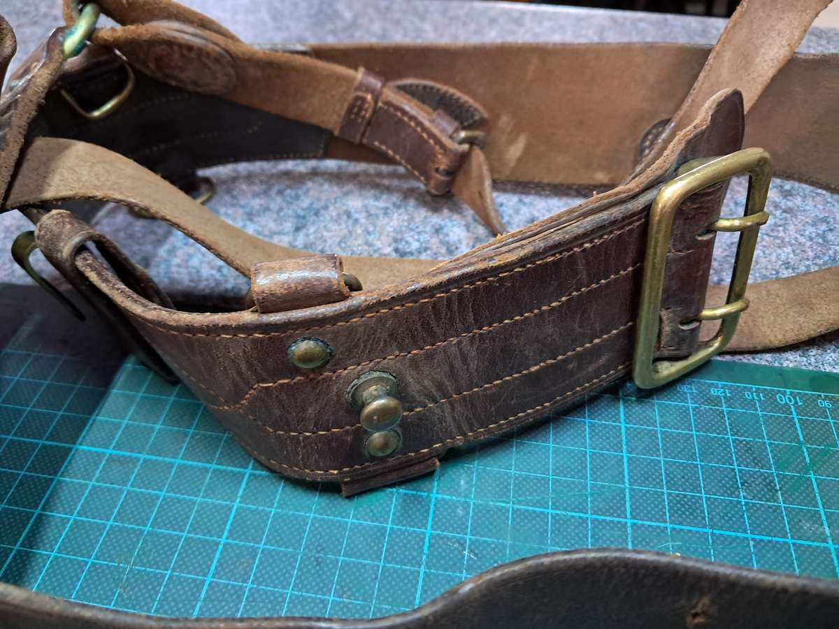 WW1 Sam Brownes UDF belt, strap and holster