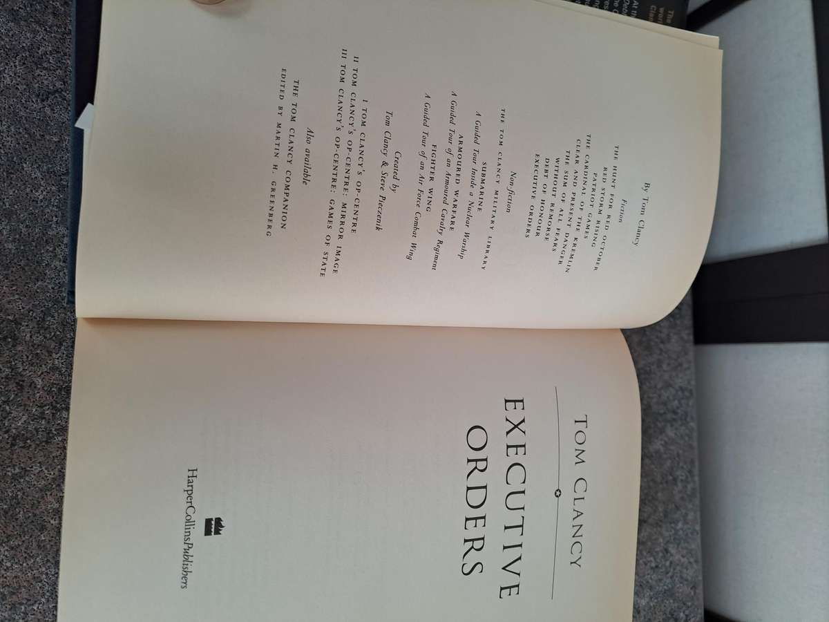 Tom Clancy Executive Orders a Jack Ryan novel Large Hard cover