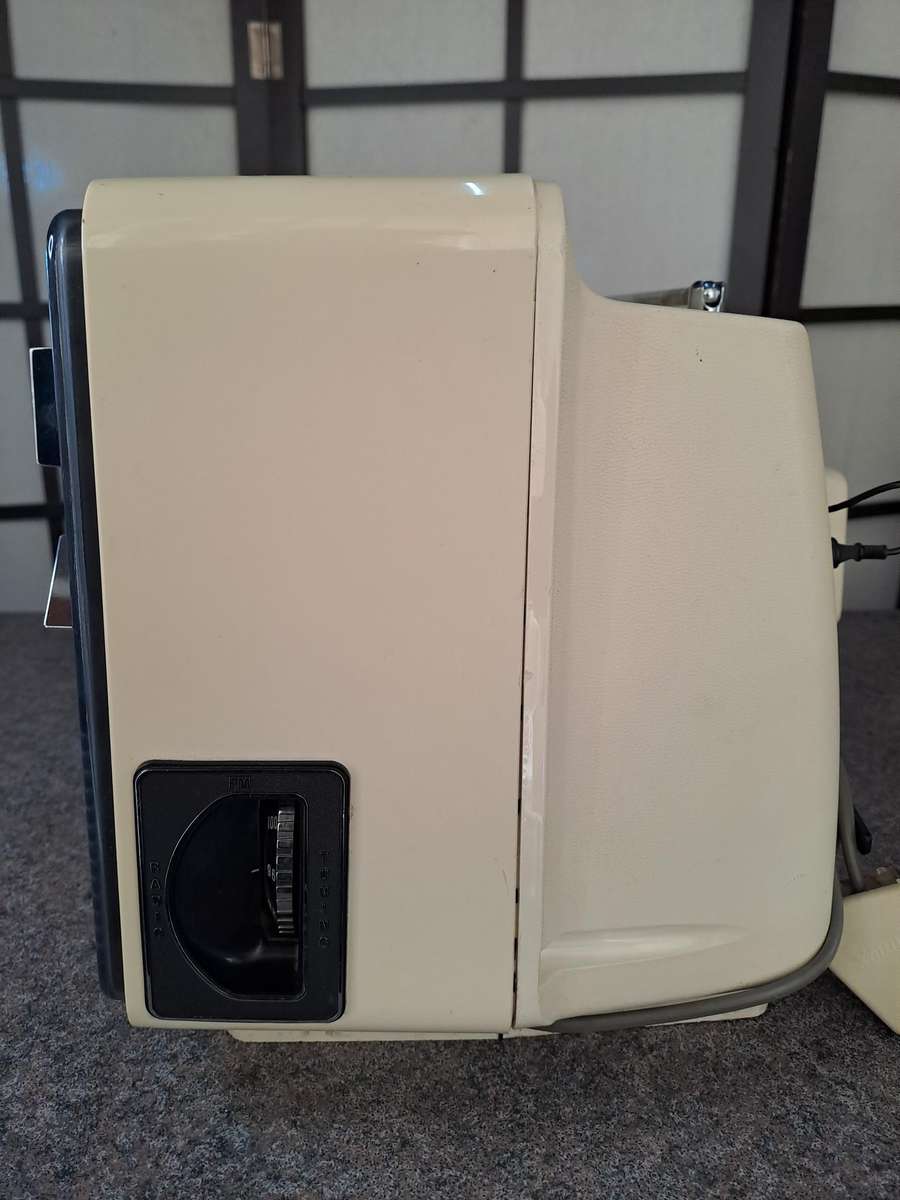 Vintage 1970's Blaupunkt black and white portable tv with built in radio