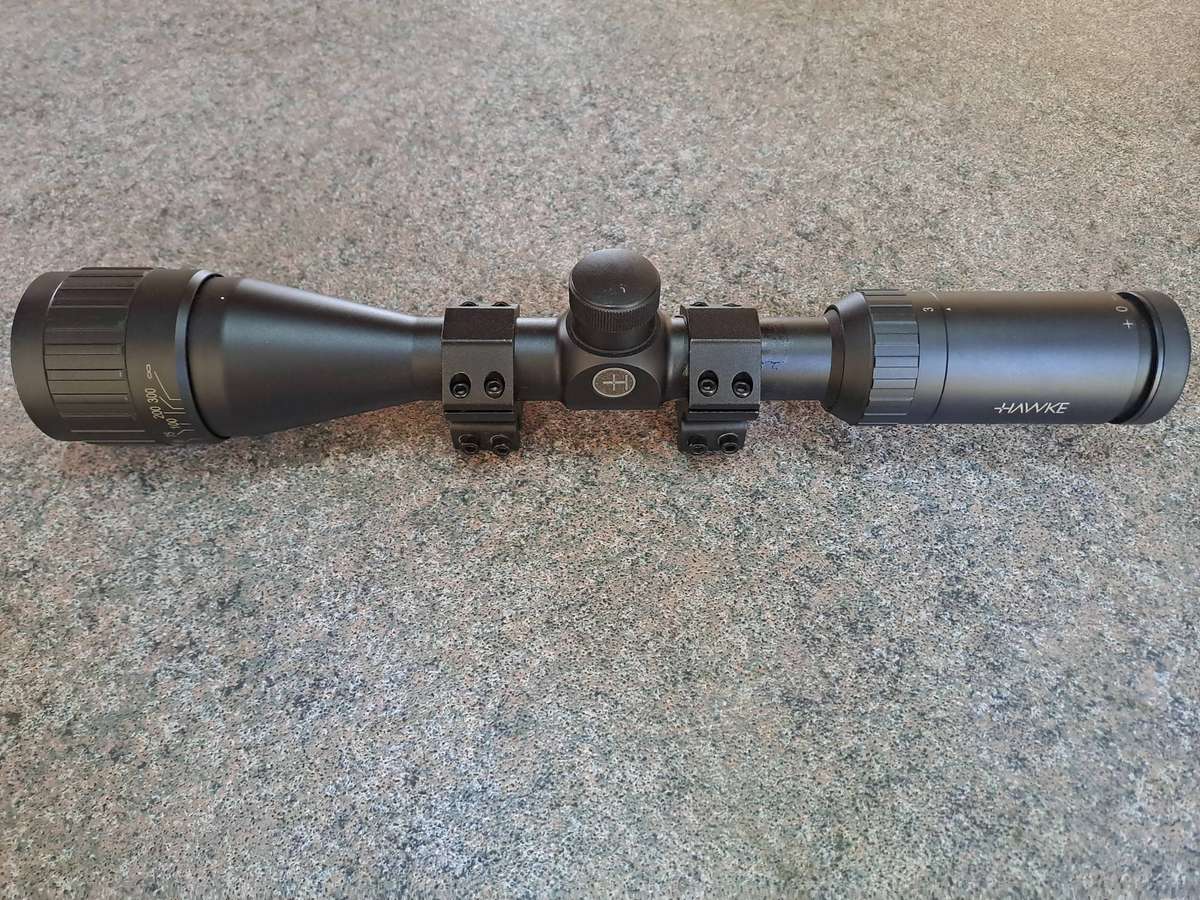 Scope Hawke 3-9x40 AO Mildot scope with rings Air rifle rated