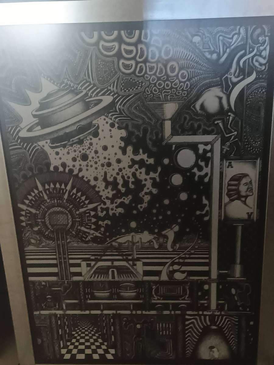 Three framed psychedelic posters for sale