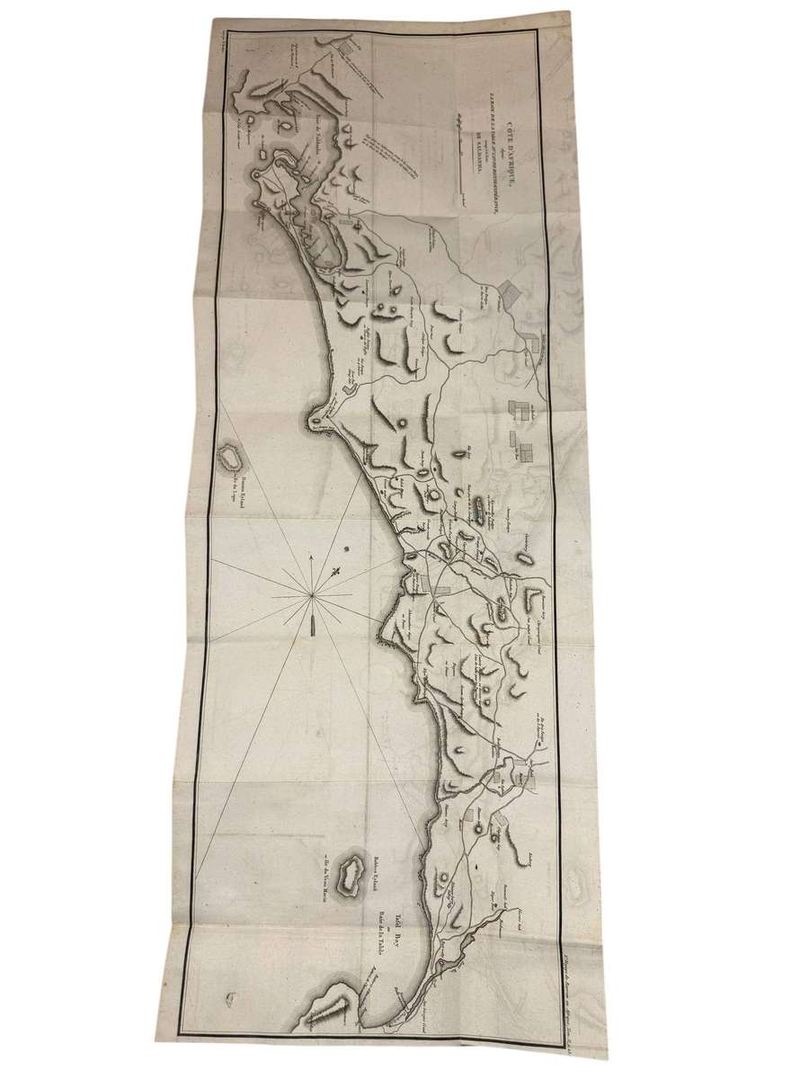 219 Years Old!!! Antique Map Of THE CAPE OF GOOD HOPE to SALDANHA BAY (1806) Size: 70cm x 26.5cm