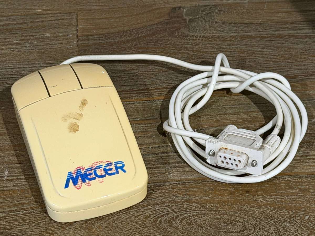 Vintage Mecer CRT Monitor with Original Mouse