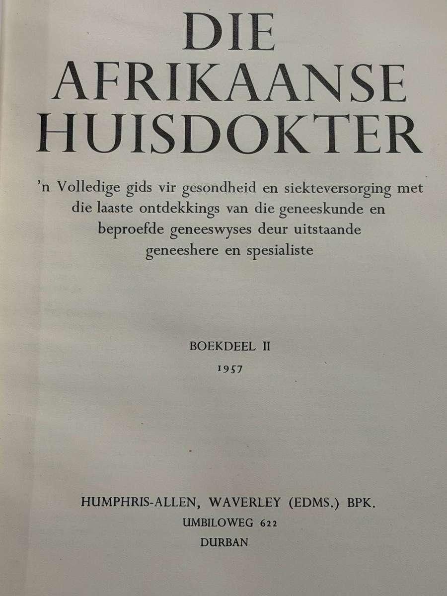 Die Afrikaanse Huisdokter 1957 (Set of three books)