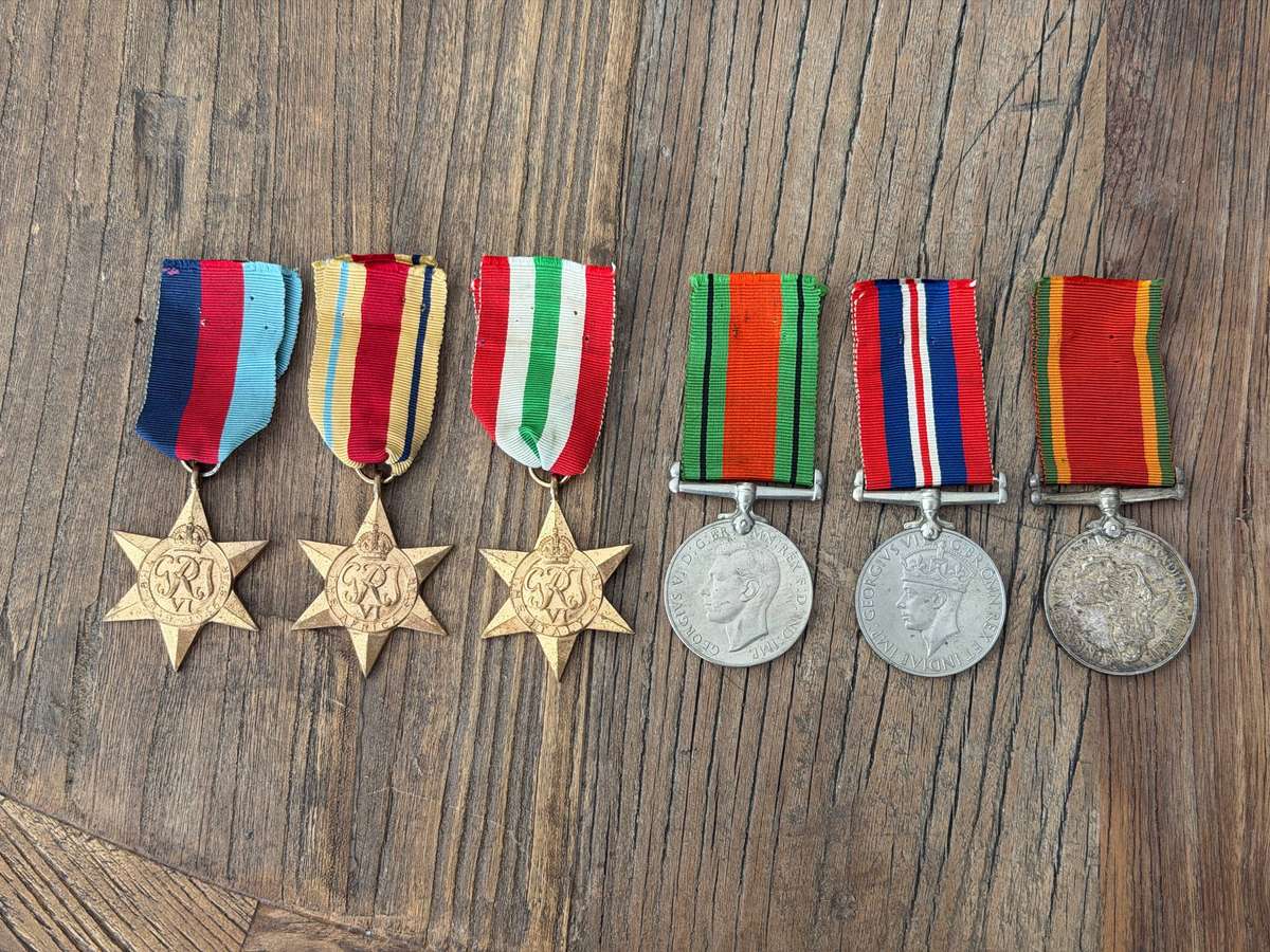 WWII South African Medal Group  Named to 76136 J.J. Jacobs