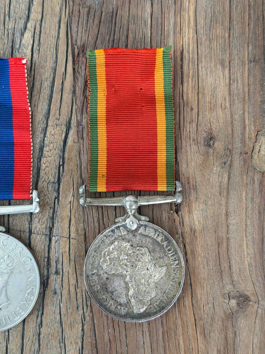 WWII South African Medal Group  Named to 76136 J.J. Jacobs