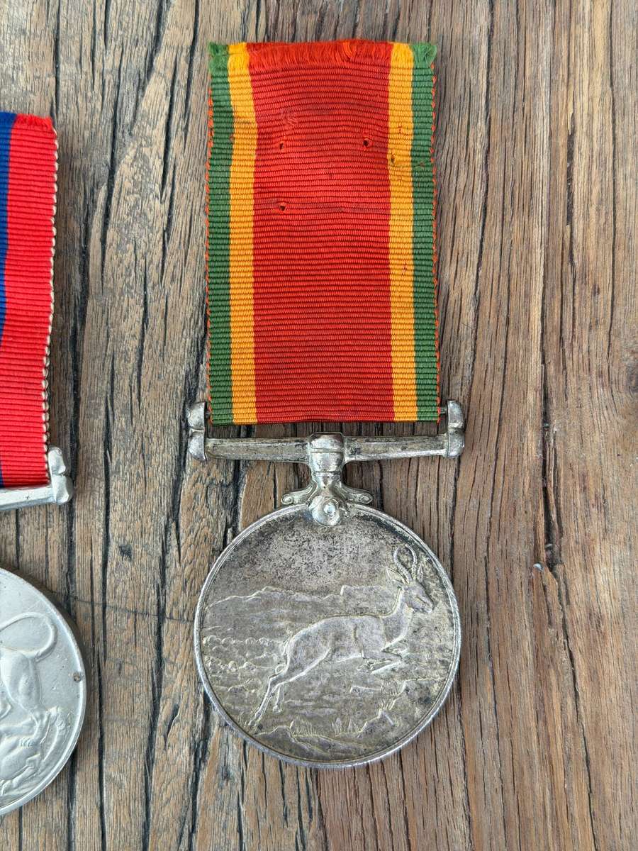 WWII South African Medal Group  Named to 76136 J.J. Jacobs