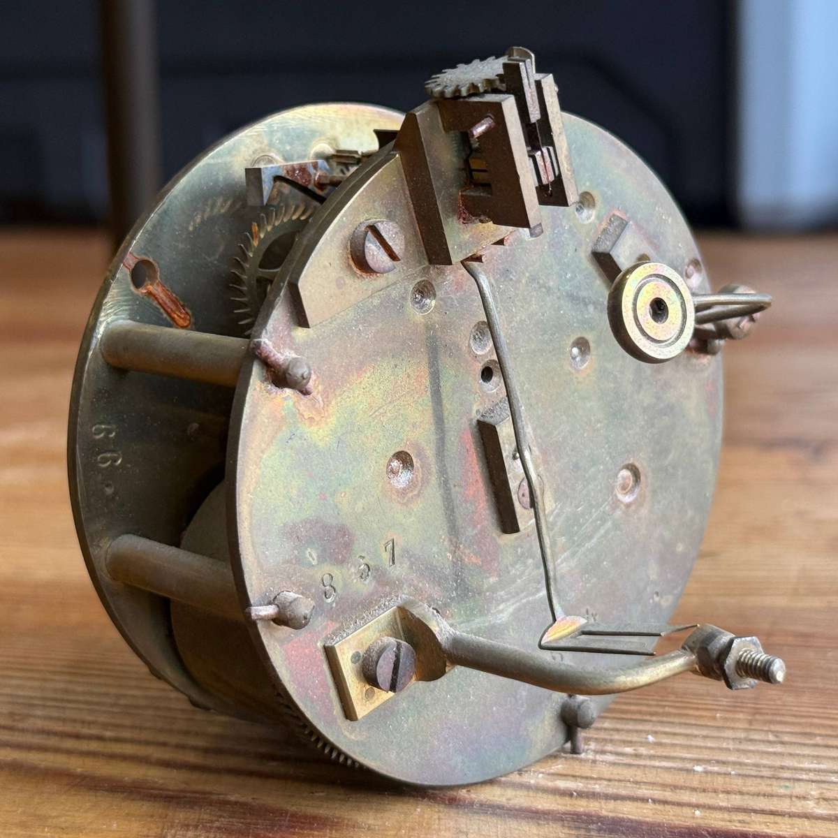 Antique Clock Movement - Low Serial Number 857 - Not Tested