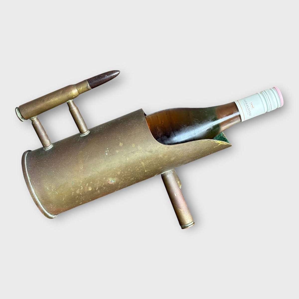 Vintage Military Shell Casing Wine Bottle Stand (Heavy - 2.429kg)