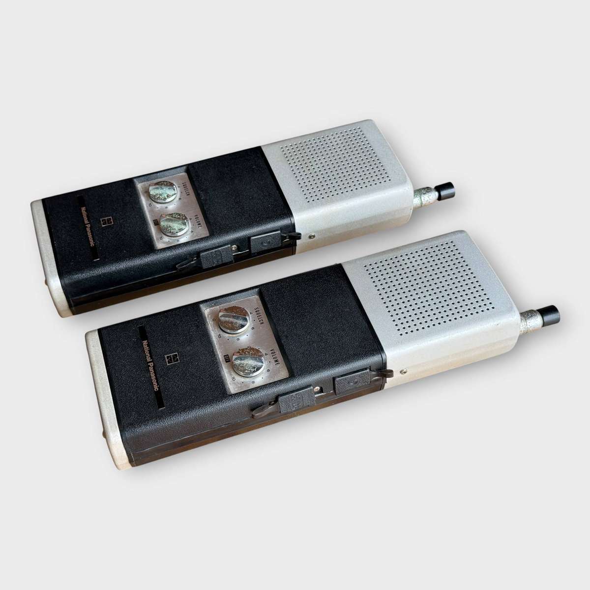 Pair of Working Vintage National Panasonic RJ-27 Walkie-Talkies  27 MHz, Made in Japan (1960s)