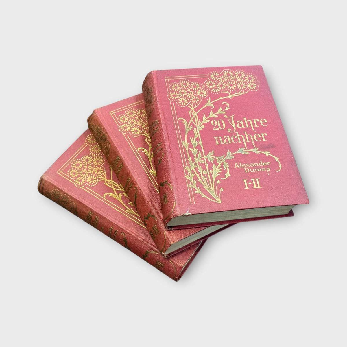 Antique Book Set - The Three Musketeers by Alexander Dumas