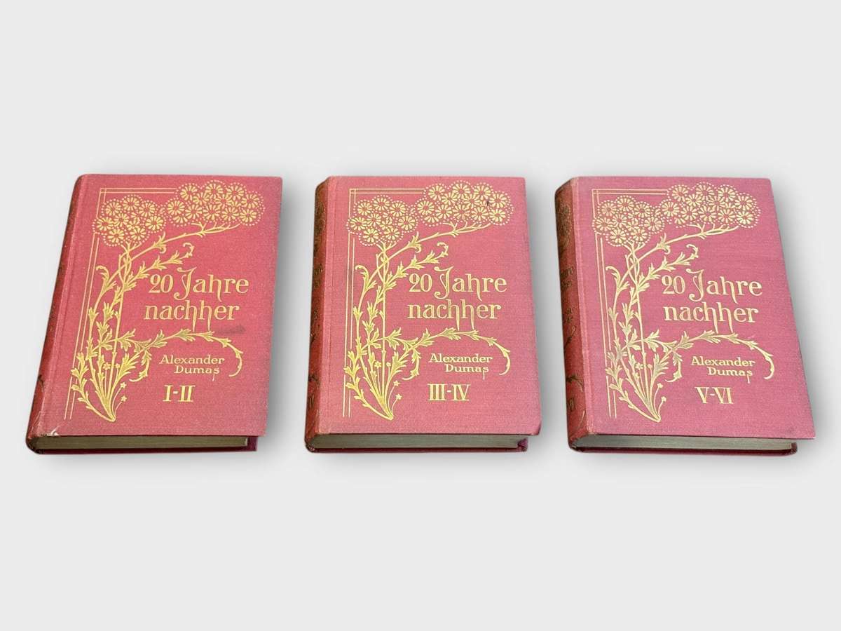 Antique Book Set - The Three Musketeers by Alexander Dumas