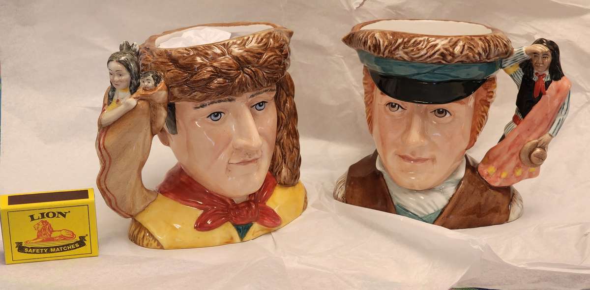 "Meriwether Lewis and William Clark" Pair D7235 & D7234 LIMITED stunning-Royal Doulton Character Jug