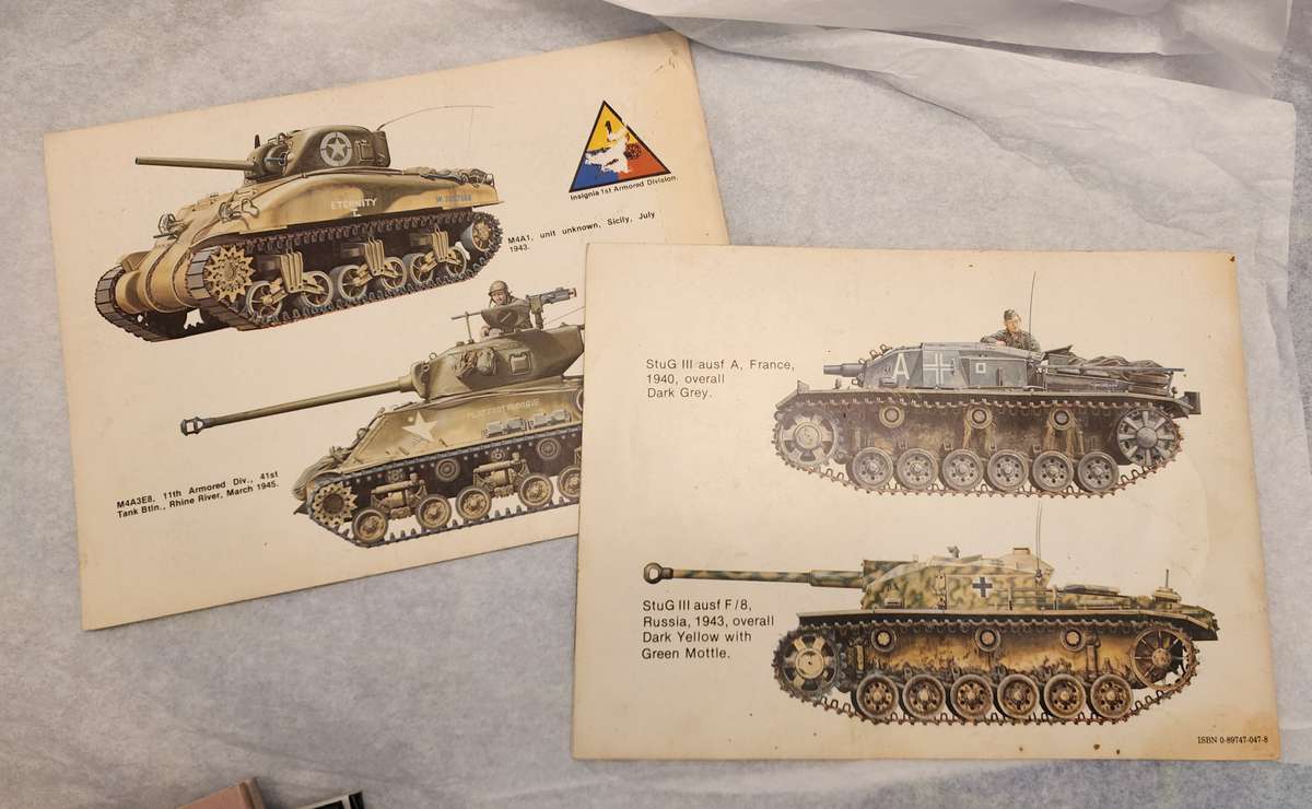 "Sherman in Action"/  "Sturmgeshutz III" / MI13 in USA / Armor in Vietnam -Vintage War related Books
