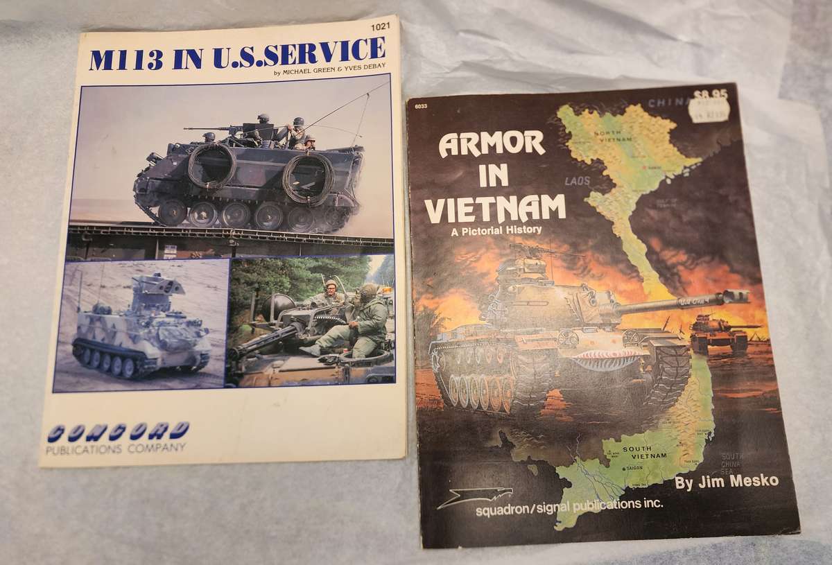 "Sherman in Action"/  "Sturmgeshutz III" / MI13 in USA / Armor in Vietnam -Vintage War related Books