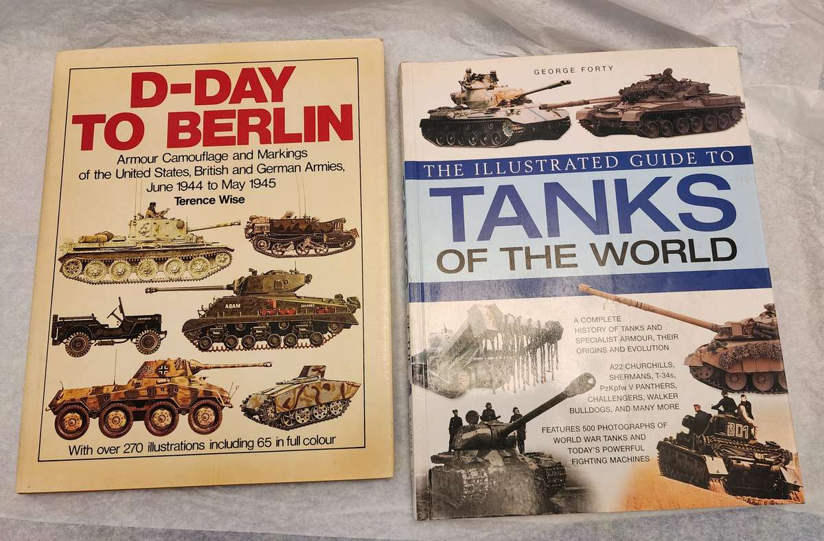 D-Day to Berlin / Illustrated Guide to Tanks of World (2) - Vintage War related Books