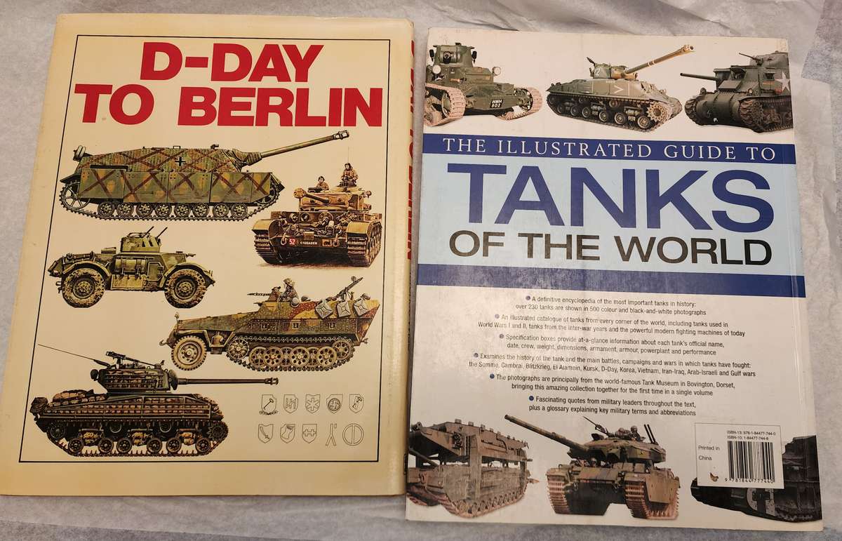D-Day to Berlin / Illustrated Guide to Tanks of World (2) - Vintage War related Books
