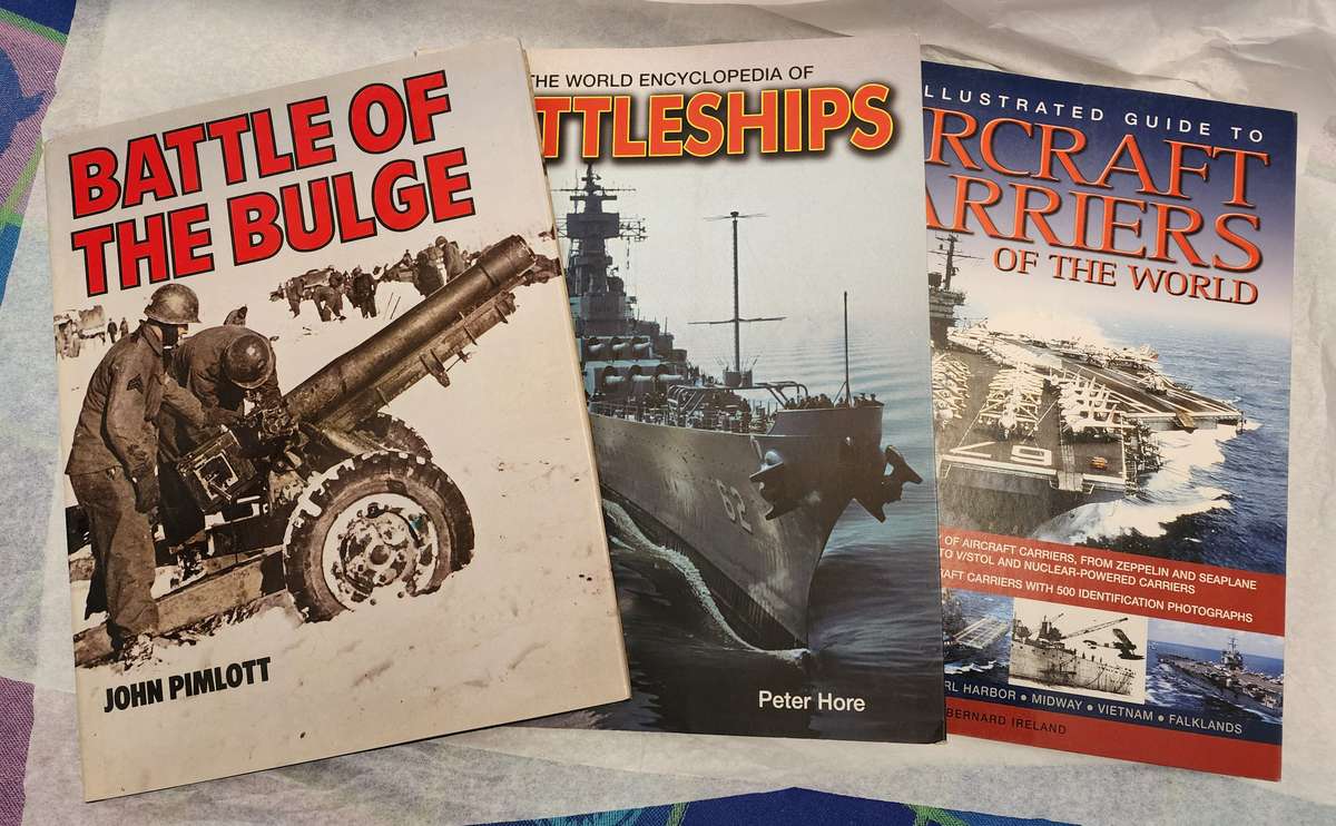 Battle of Bulge /Encyclopedia of BattleShips/Aircraft Carriers of World(3) Vintage War related Books