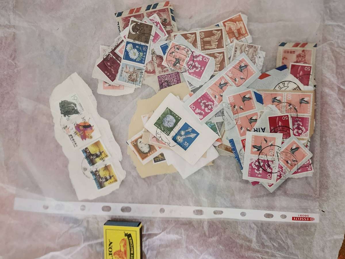 STAMPS-Bulk lot in packet (6) Mostly JAPAN -great sort through unchecked lot, bargain!