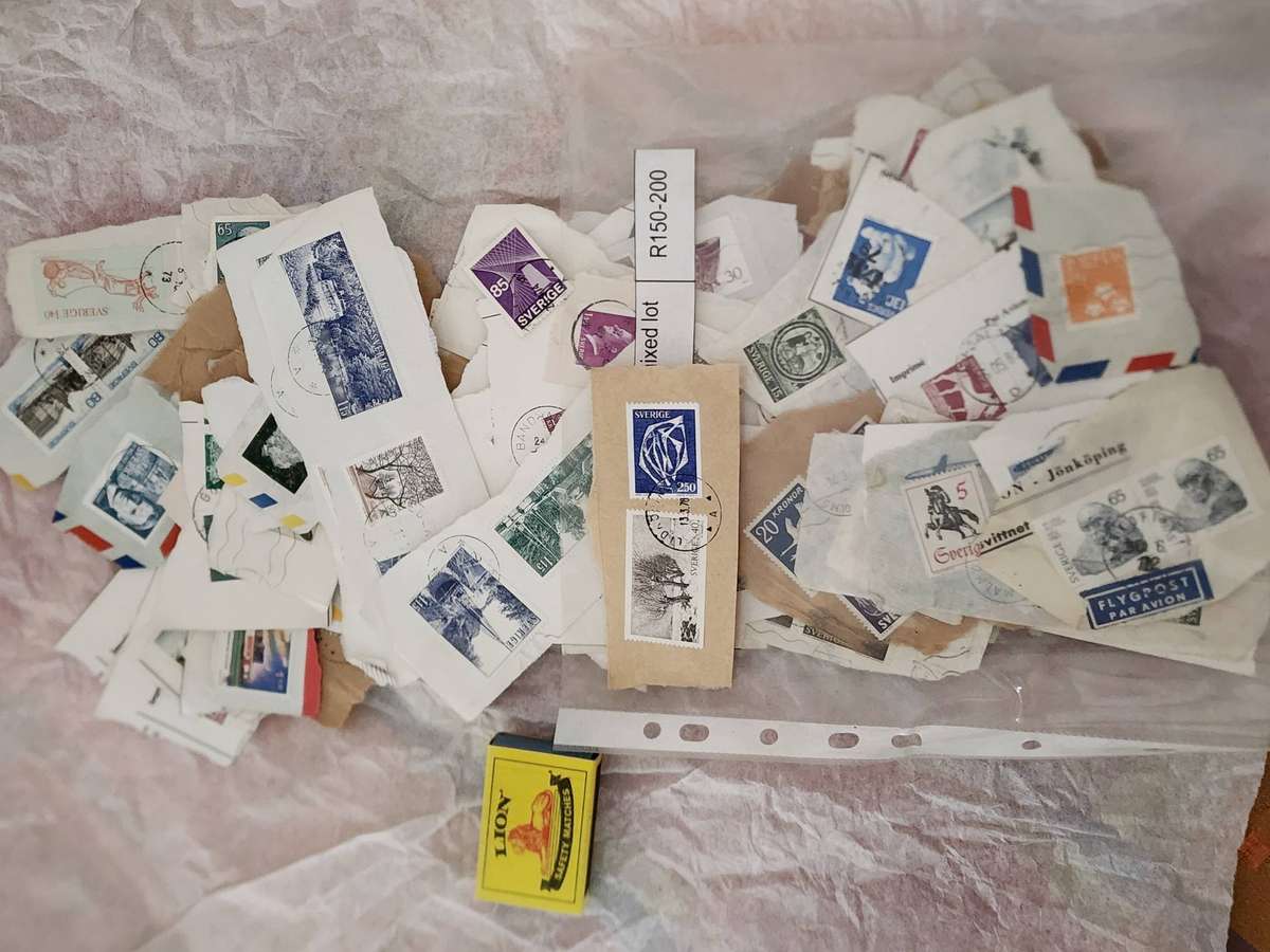 STAMPS-Bulk lot in packet (9) Mostly SWEDEN - great sort through unchecked lot, bargain!