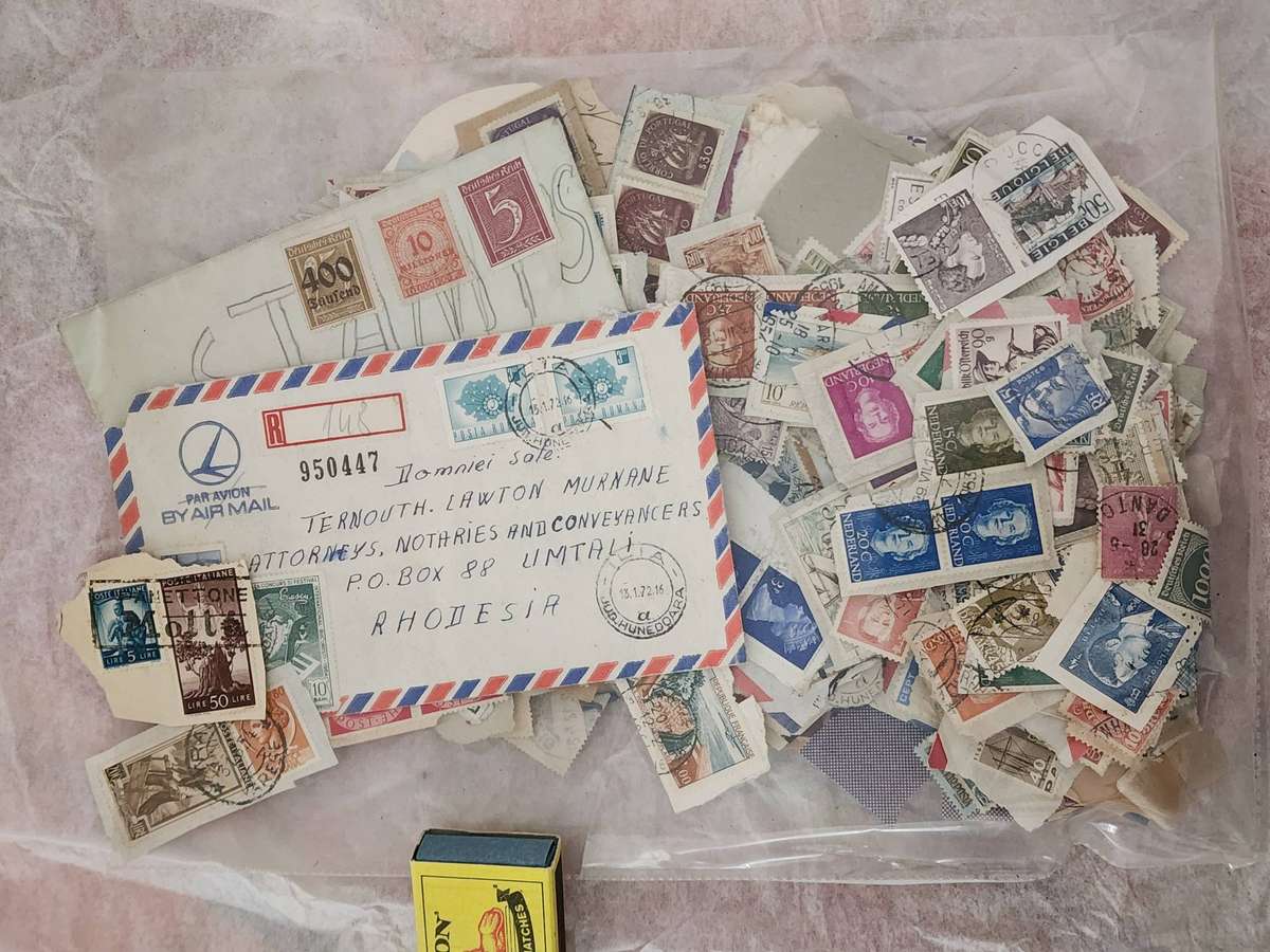 STAMPS-Bulk lot in packet (13) Mixed WORLD used - great sort through unchecked lot, bargain!