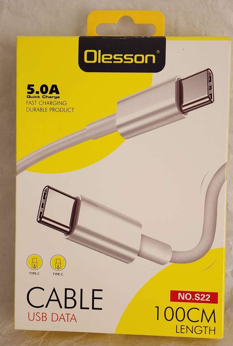 USB CABLE "OLESSON 5.0 A" - new in box TYPE C Quick charge USB DATA CABLE, - great bargain! 10cm len