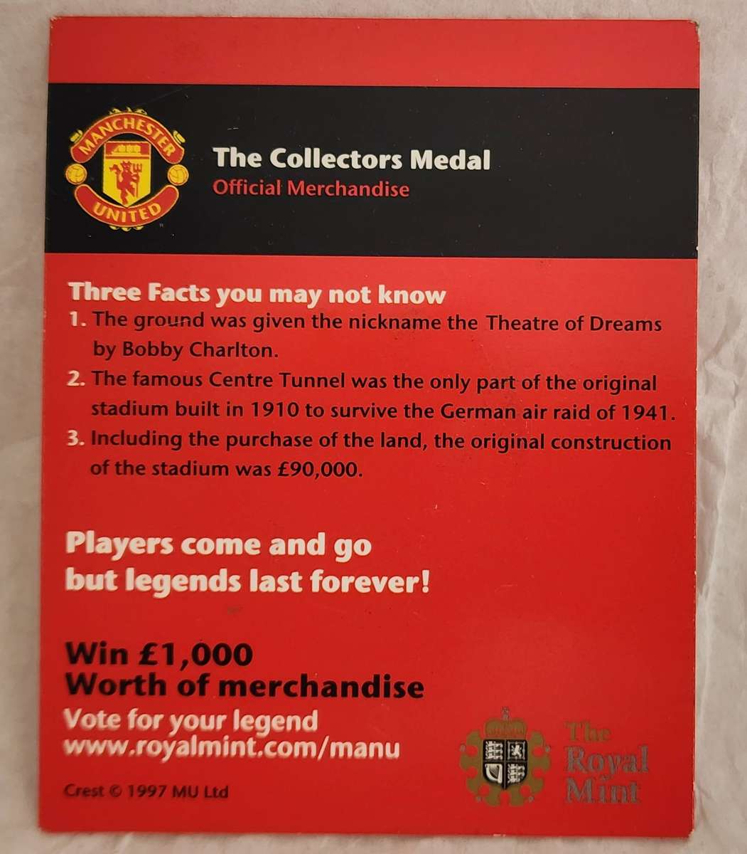 MANCHESTER UNITED Collectors MEDAL-Authentic official merchandise sealed & NEW "RED DEVIL's BADGE"