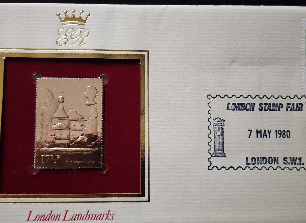 STAMPS - GB FDC's (5) London 1980 with 22 Ct GOLD stamps- amazing and wonderful bargain, scarce (5)