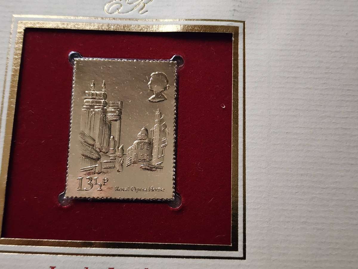 STAMPS - GB FDC's (5) London 1980 with 22 Ct GOLD stamps- amazing and wonderful bargain, scarce (5)