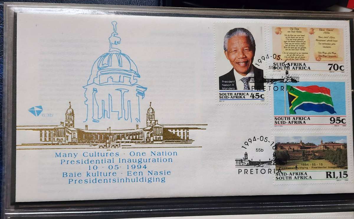 South Africa -Nelson Mandela FDC, PLUS ultra scarce FDC with Mandela R5 Coin- SUPERB Items! WOW!