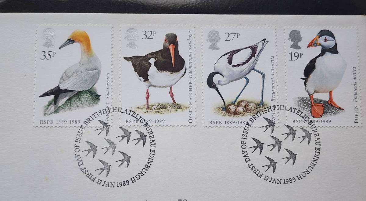STAMPS - GB FDC's (2)BIRDS 1989  & 1990 EUROPA- fabulous, colorful, great covers!