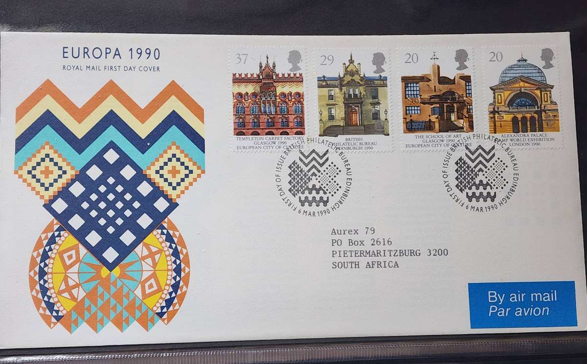 STAMPS - GB FDC's (2)BIRDS 1989  & 1990 EUROPA- fabulous, colorful, great covers!