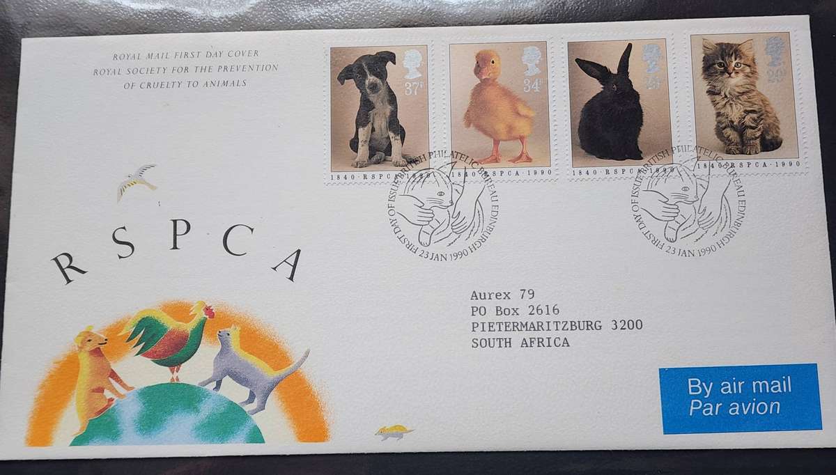 STAMPS - GB FDC's (2) RSPCA Animals & GB Anniversaries- 1989 /90 superb covers, lovely topics!