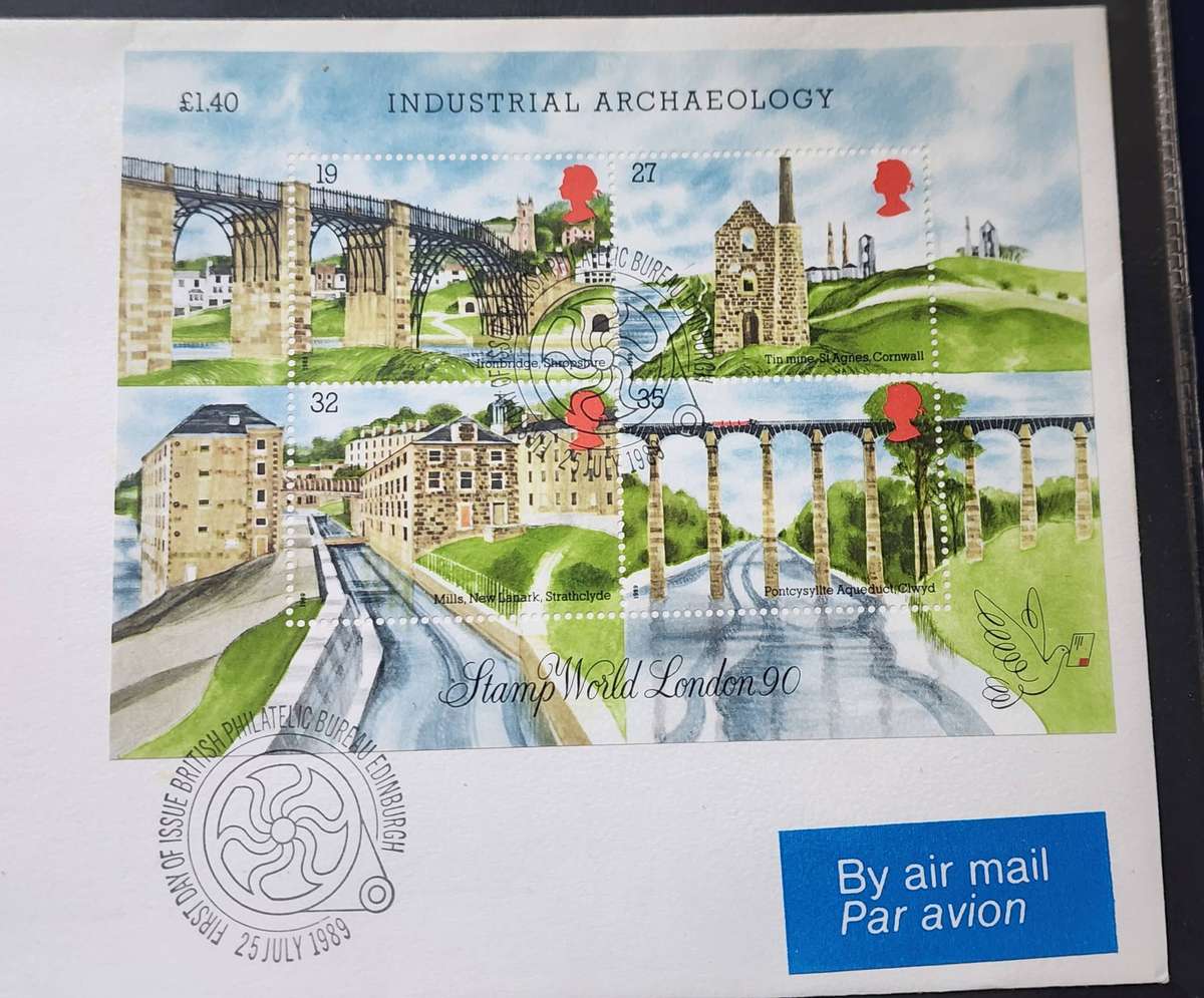 STAMPS - GB FDC's (2) 1989 Food & Farming,   plus Industrial Archaeology M/s- stunning Covers!