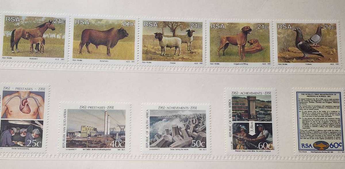 Stamps -SOUTH AFRICA 1991 Full complete YEAR PACK- stamps and strips! Amazing bargain