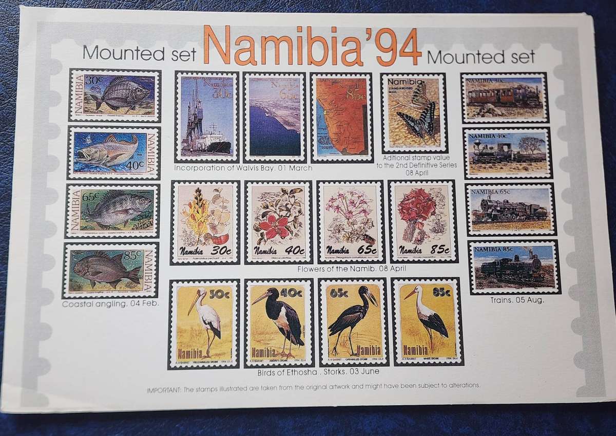 Stamps -NAMIBIA 1994 Full complete YEAR PACK- stamps and M/Sheet! Amazing bargain
