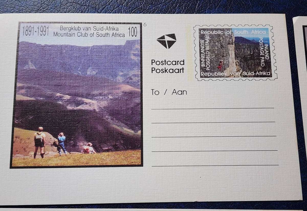 STAMPS - RSA 4 Older mint POST CARDS- Mountain club, ships, Cancer, Agriculture- lovely scarce lots