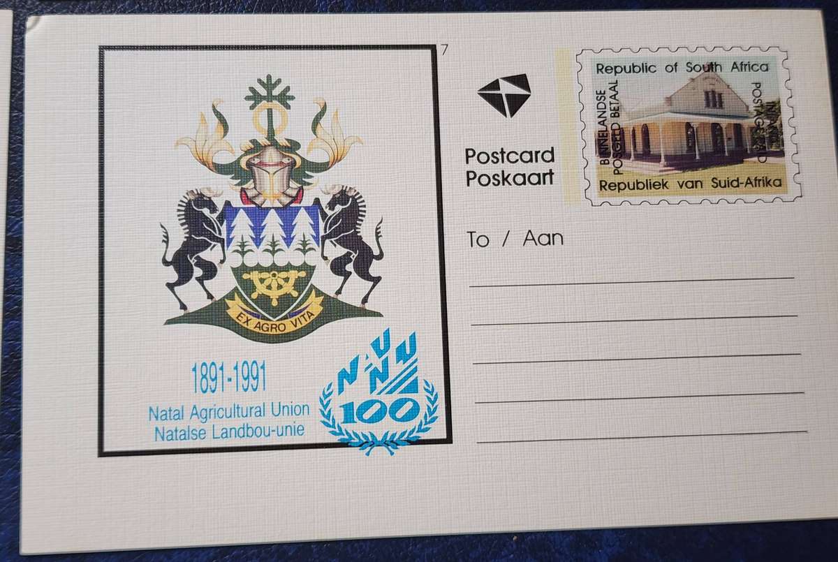 STAMPS - RSA 4 Older mint POST CARDS- Mountain club, ships, Cancer, Agriculture- lovely scarce lots