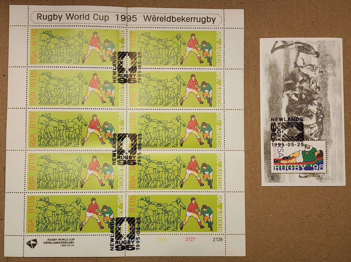 Stamps -SOUTH AFRICA RuGbY - blocks, sheets and control blocks- stunning CTO & MNH (43)