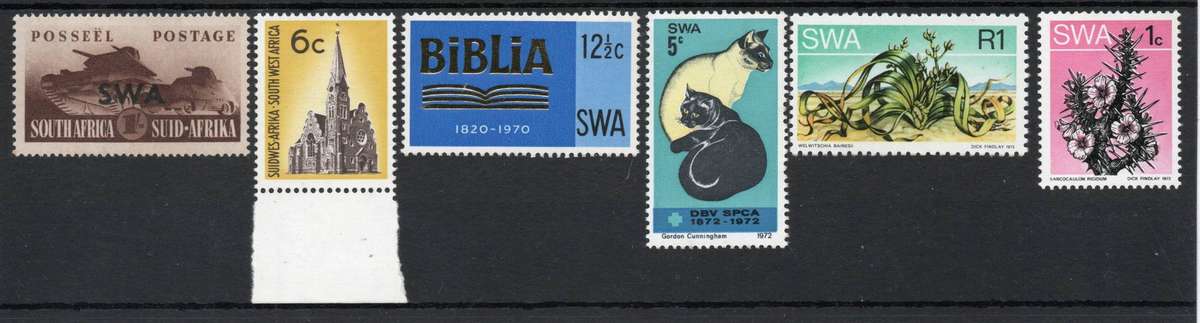 South West Africa lot for Bruce. SACC 148 & 244 mounted mint the rest unmounted. Cat for umm R291.