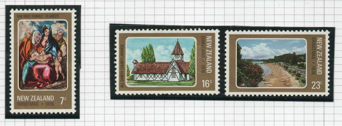 New Zealand 1978 Christmas set of 3 unmounted mint. SG 1182-4. Cat 65p (2012)
