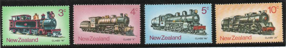 New Zealand 1973 Steam Locomotives set of 4 unmounted mint. SG 1003-6. Cat £1,75 (2012)